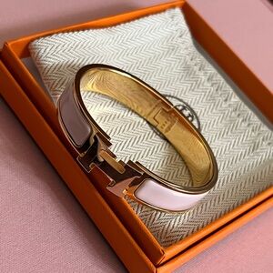 Clic H bracelet PM rose candeur rose gold-plated hardware